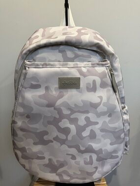 Ame & Lulu Camo Backpack Gray White Nylon Sport Travel Bag